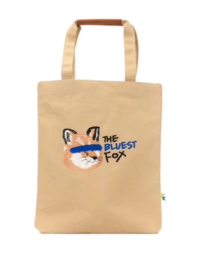 Shop Ader Error Fox Head Tote Bag - Brown