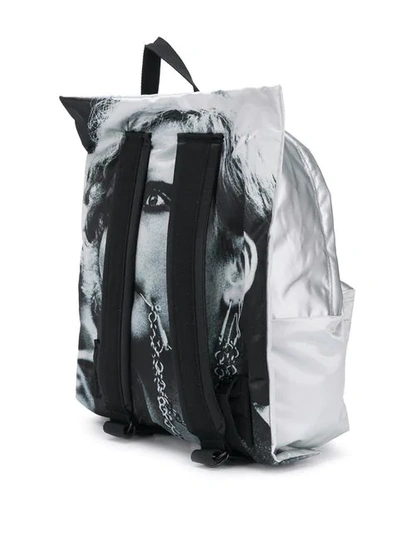 Shop Eastpak X Raf Simons Poster Padded Backpack In Grey