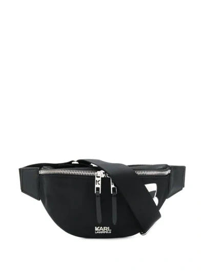 KARL LAGERFELD K/IKONIK NYLON BUMBAG - 黑色