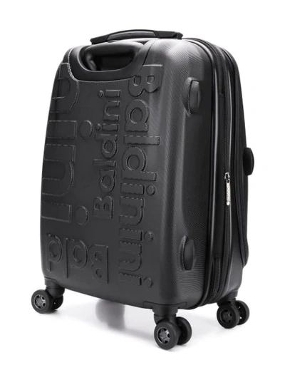Shop Baldinini Set 315 Logo Embossed Suitcase - Black