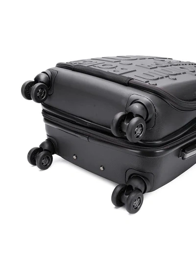 Shop Baldinini Set 315 Logo Embossed Suitcase - Black