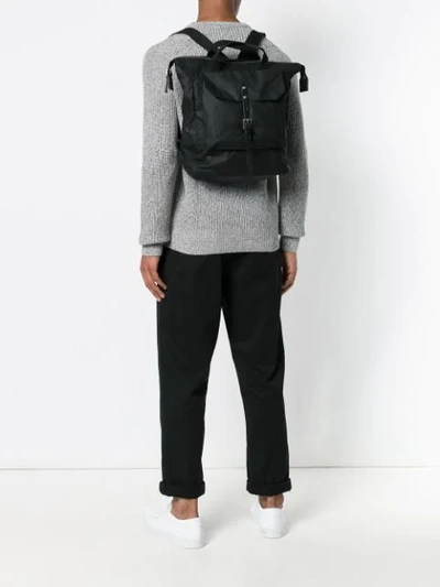 Shop Ally Capellino Frances Waxed Rucksack In Black