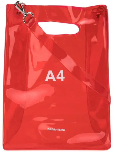 Shop Nana-nana A4 Tote Bag In Red