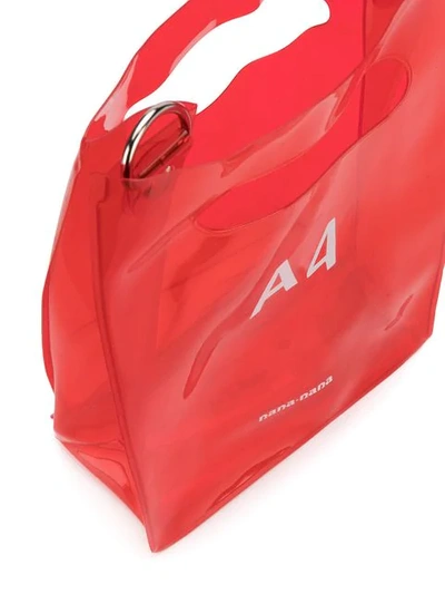 Shop Nana-nana A4 Tote Bag In Red