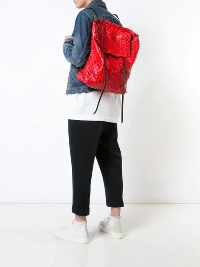 Shop Osklen Tupa Backpack - Red