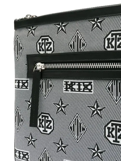 Shop Ktz Monogram Laptop Cover In Black
