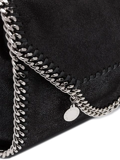 Shop Stella Mccartney Falabella Big Chain Trim Shoulder Bag In Black