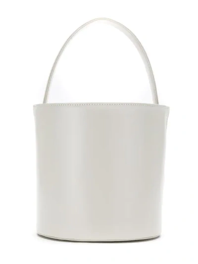 Shop Sarah Chofakian Leather Bucket Bag In White