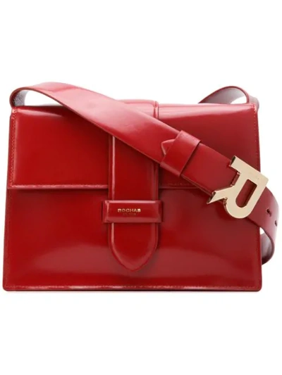 Shop Rochas Foldover Shoulder Bag - Red