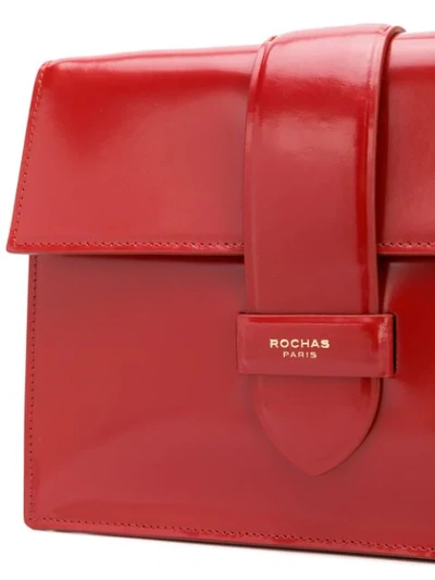 Shop Rochas Foldover Shoulder Bag - Red