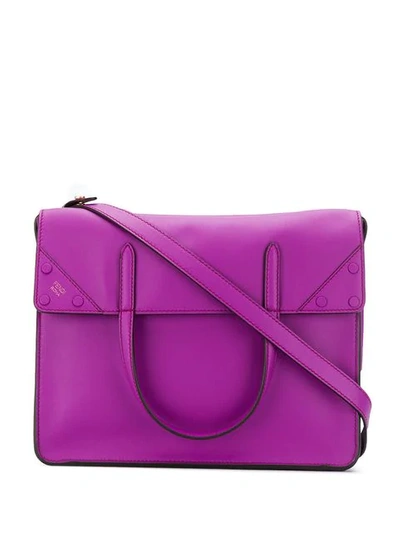 Shop Fendi Flip Tote Bag - Purple
