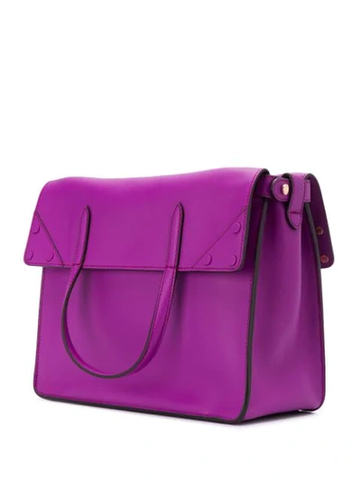 Shop Fendi Flip Tote Bag - Purple