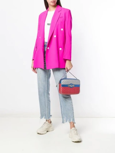Shop Gucci Matelassé Shoulder Bag In Blue