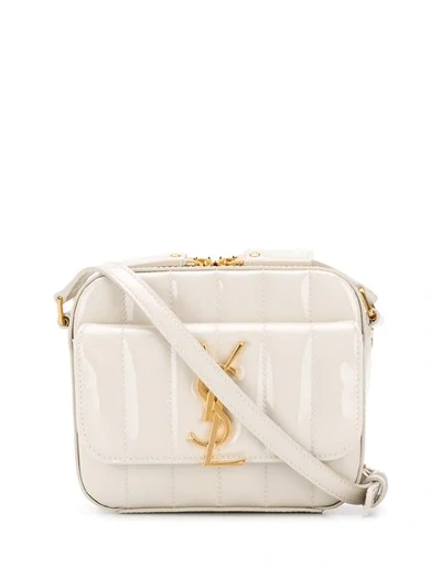 Shop Saint Laurent Mini Vicky Bag In White