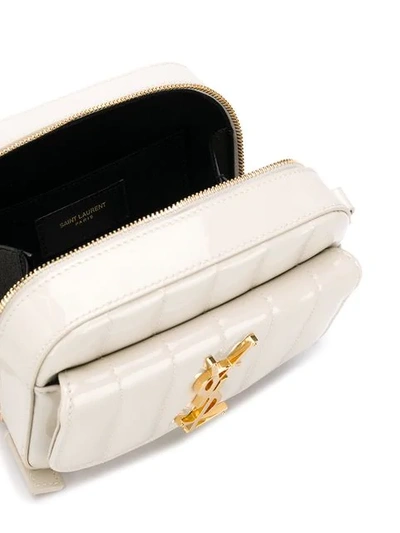 Shop Saint Laurent Mini Vicky Bag In White