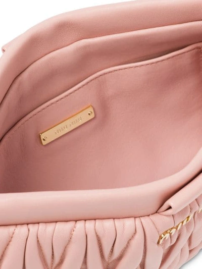 Shop Miu Miu Matelassé Clutch Bag In Pink