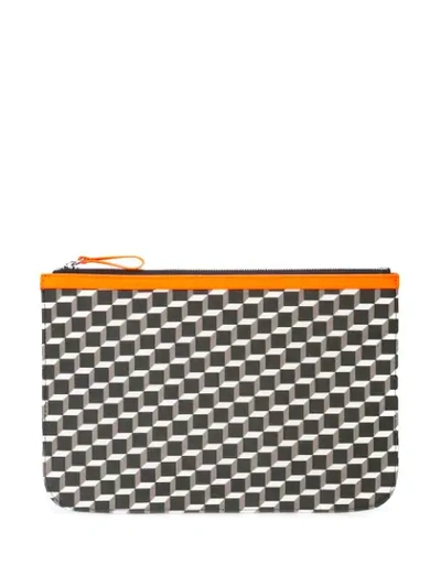 Shop Pierre Hardy Geometric Pouch In Grey ,orange