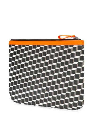 Shop Pierre Hardy Geometric Pouch In Grey ,orange