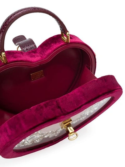 Shop Dolce & Gabbana My Heart Shoulder Bag In Pink