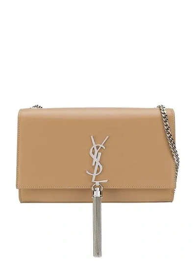 Shop Saint Laurent Kate Small Shoulder Bag - Neutrals