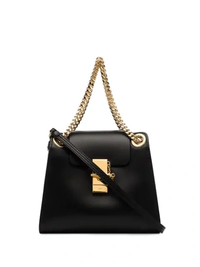 Shop Chloé Mini Annie Shoulder Bag In Black