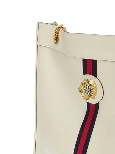 Shop Gucci Rajah Large Tote In White