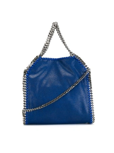 Shop Stella Mccartney Mini Falabella Tote In Blue