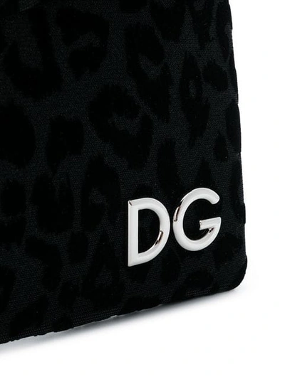 Shop Dolce & Gabbana Foldover Logo Clutch Bag In 8h965 Nero