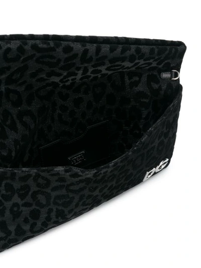 Shop Dolce & Gabbana Foldover Logo Clutch Bag In 8h965 Nero