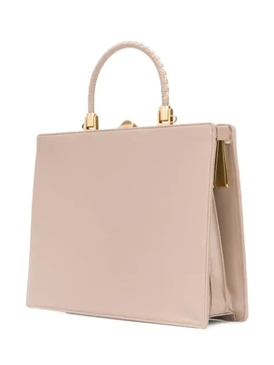 Shop Rodo Woven Front Tote - Neutrals