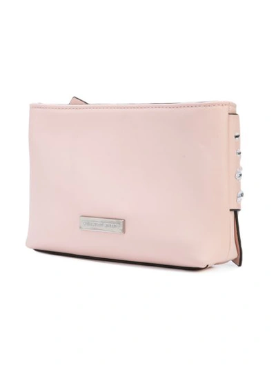 CHRISTIAN SIRIANO EMBELLISHED BOW CROSSBODY BAG - 粉色