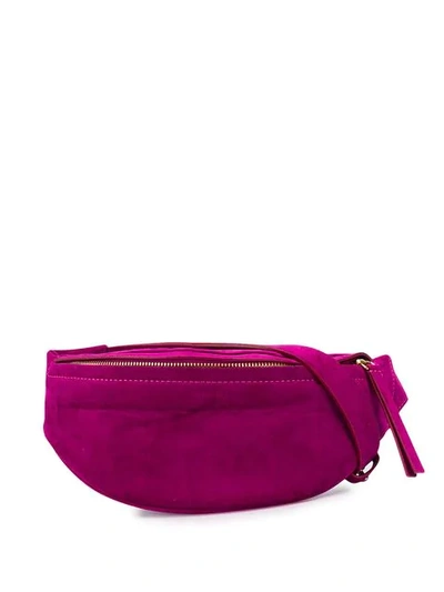Shop Nanushka Top Zipped Belt Bag In Rosebud