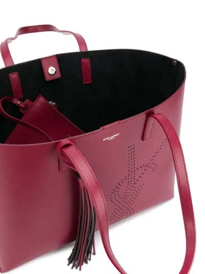 Shop Saint Laurent Top Handles Tote Bag In Red