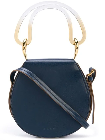 Shop Marni Top-handle Satchel In Blue