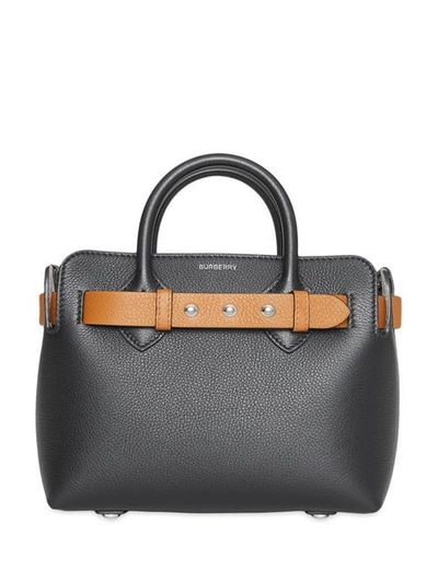 Shop Burberry The Mini Leather Triple Stud Belt Bag In Black