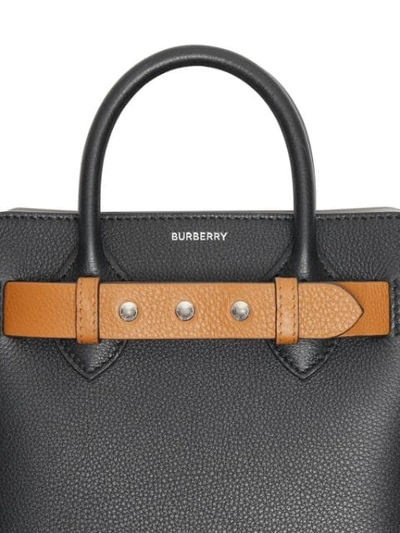 Shop Burberry The Mini Leather Triple Stud Belt Bag In Black
