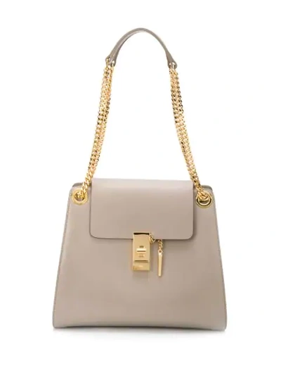 Shop Chloé Anne Shoulder Bag In Grey
