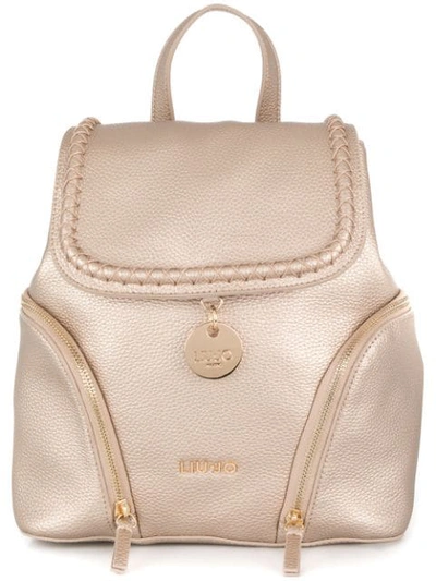 Shop Liu •jo Romantic Zaino Backpack In Gold