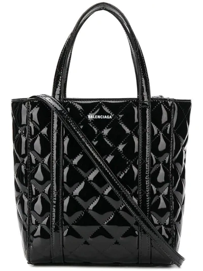 Shop Balenciaga Everyday Xs Quilted Tote Bag In Black
