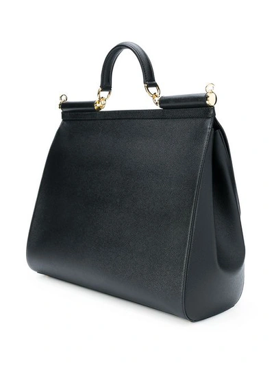 Shop Dolce & Gabbana Sicily Tote Bag In Black