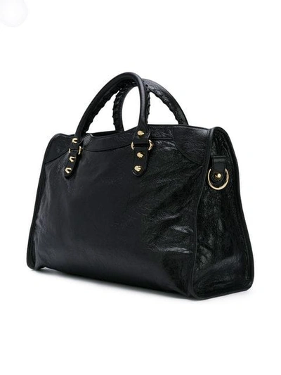 Shop Balenciaga Classic City Aj Bag In Black