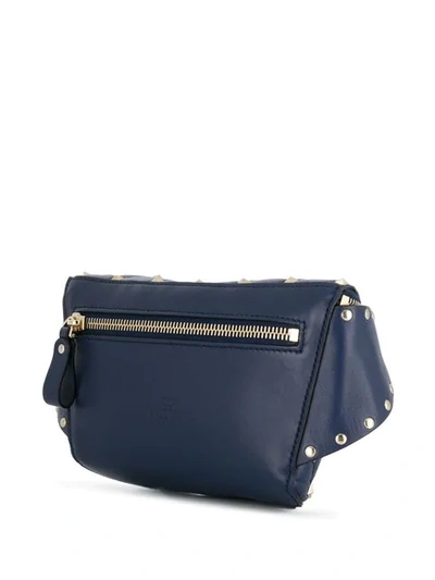 Shop Valentino Rockstud Spike Belt Bag In Blue