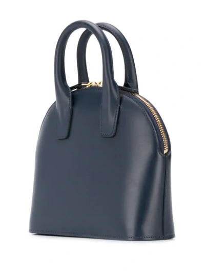 Shop Mansur Gavriel Mini Top Handle Bag In Blue