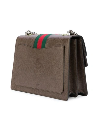 Shop Gucci Dionysus Embroidered Shoulder Bag In Brown