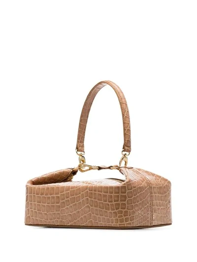 Shop Rejina Pyo Brown Olivia Crocodile-embossed Leather Box Bag