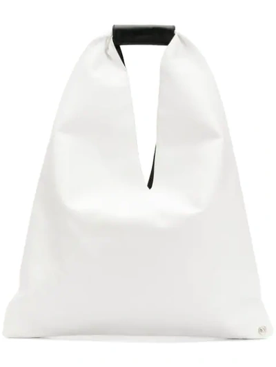 Shop Mm6 Maison Margiela Japanese Tote Bag In White