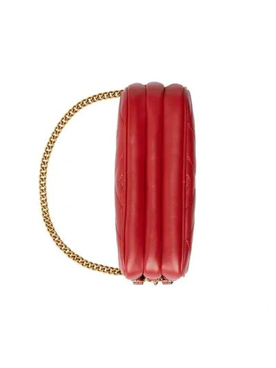 Shop Gucci Gg Marmont Mini Chain Bag In Red