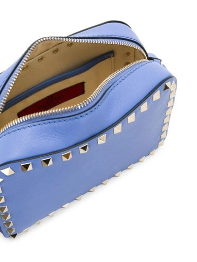 Shop Valentino Garavani Rockstud Crossbody Bag In Blue