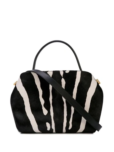 Shop Oscar De La Renta Printed Nolo Handbag In Black
