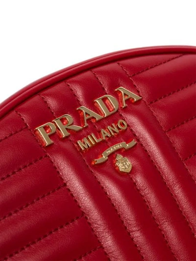 Shop Prada Ovale 'diagramme' Schultertasche In Red